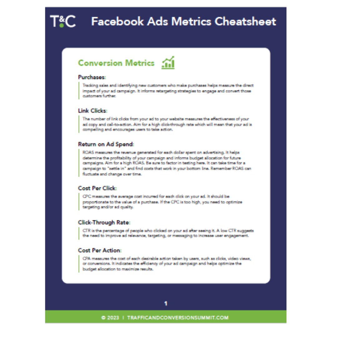 FB Ads Metrics Cheatsheet