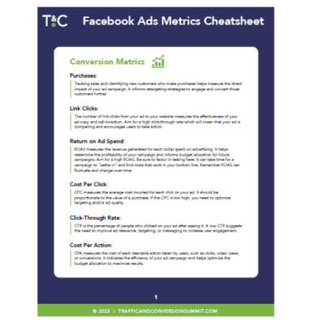 FB Ads Metrics Cheatsheet